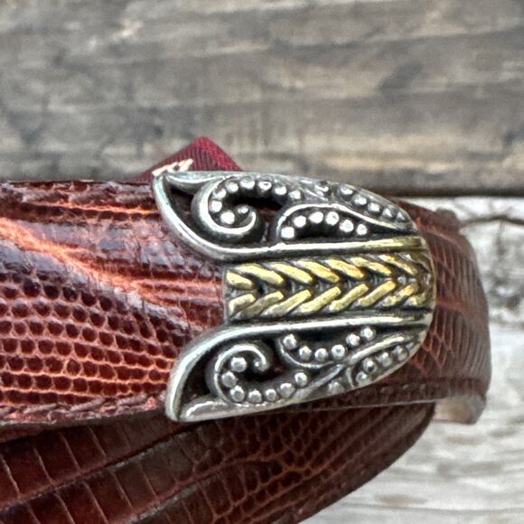 Vtg Arden Leather Co Western Belt Size Sm 24-28 Brown Leather Concho 60-605-02 main image 5